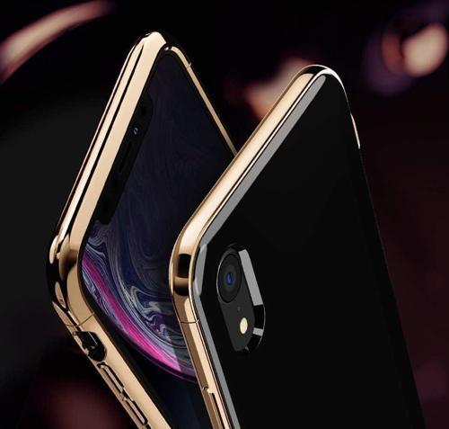 iPhone XR ile Uyumlu Kılıf La Manon étui Gold Black