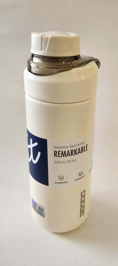Dodge Fit 520ML Çelik Termos Beyaz Taşıma Askılı
