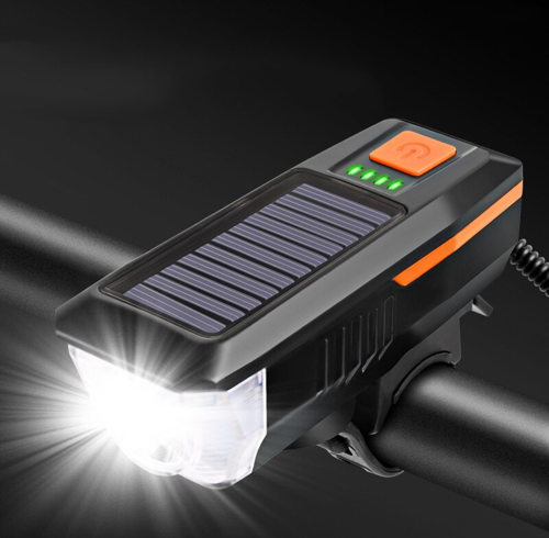 Solar Bisiklet Feneri Su Geçirmez T6 Led Güneş Enerjili Usb Şarjlı