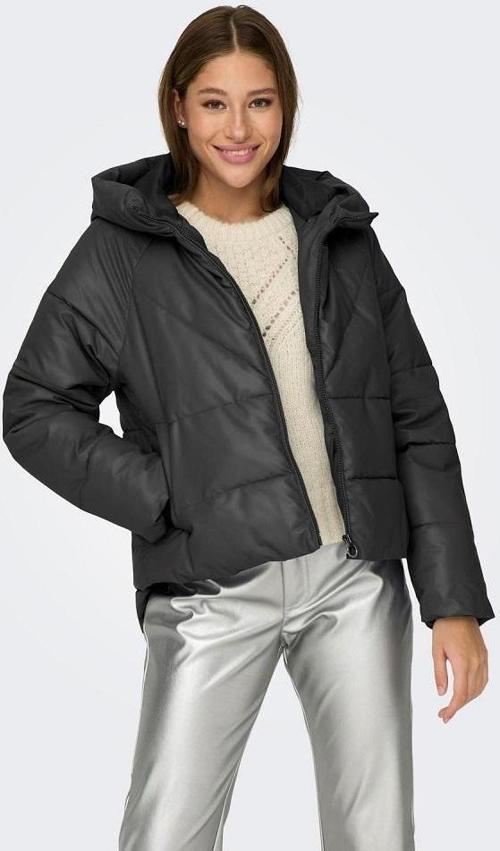 Onlnewanja Faux Leather Puffer Kadın Mont 15297083