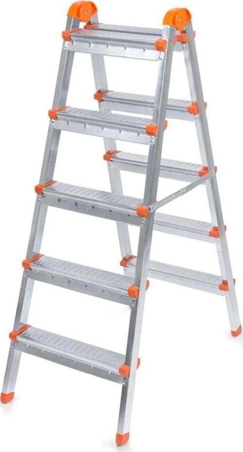 Perilla Çift Çıkışlı 5+5  Basamaklı Metal Merdiven