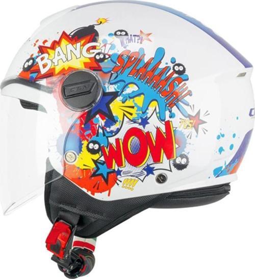 261G MINI COMICS ÇOCUK KASKI Beyaz-Mavi XL