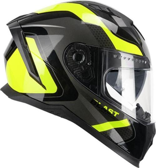 311R BLAST RACE KAPALI MOTOSİKLET KASKI Sarı-Siyah L