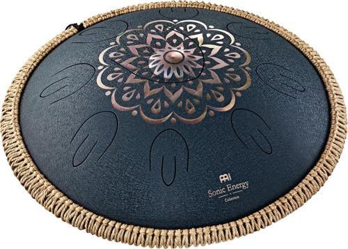 Sonic Energy OSTD2NBE Octave Steel Floral Design D Amara 16" Tongue Drum (Navy Blue)