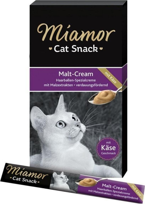 Cat Snack Malt Cream Cheese Malt Ve Peynirli Krema Sıvı Kedi Ödül Maması 15 Gr X 6 Adet