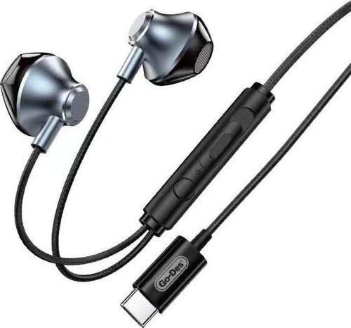 Type-C Kulakiçi Metal Kulaklık Go Des Gd-Ep216 Kablolu Kulaklık