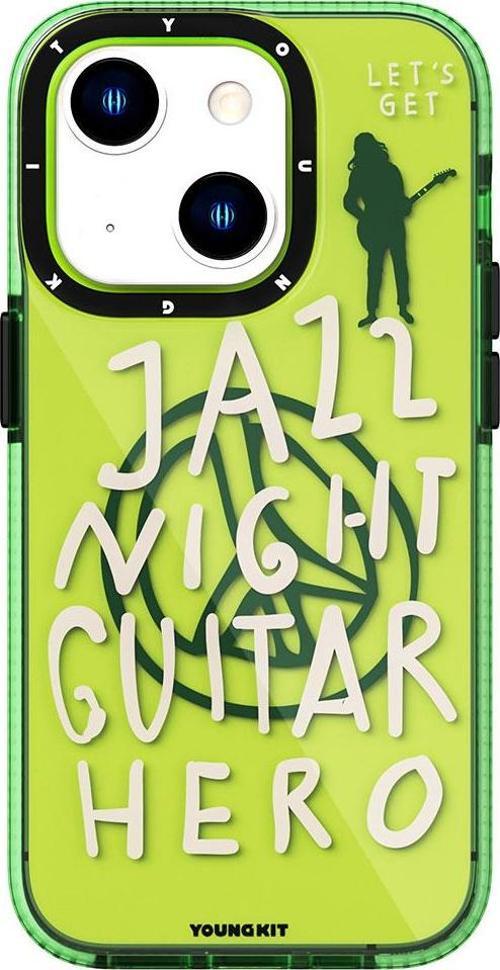 iPhone 13 Uyumlu Kılıf Şeffaf Renkli Yazı Temalı Tasarım Jazz Serisi Kapak