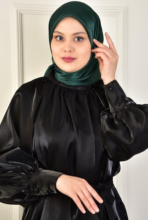 Platin Damla Eşarp Dsn-2 Zümrüt