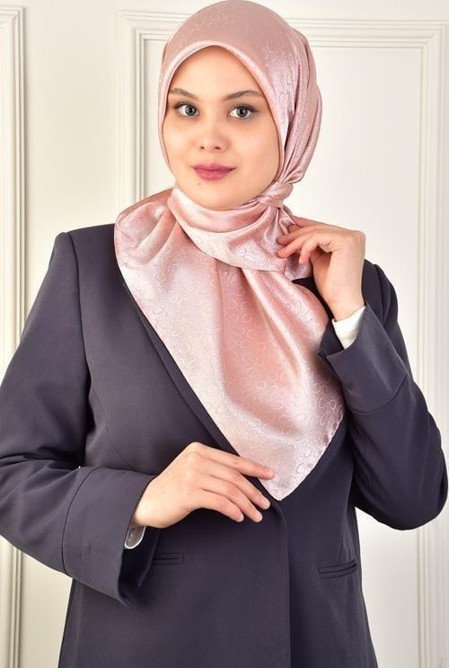 Platin Damla Eşarp Dsn-2 Pudra