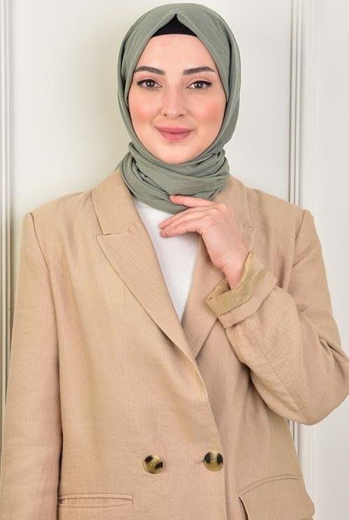 Soft Breeze Pamuksu Şal Çağla