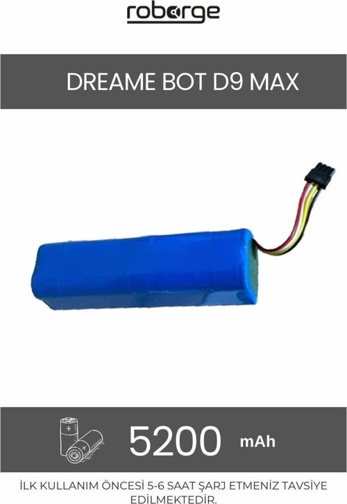 Dreame D9 Max Robot Süpürge Uyumlu Batarya 5200 mAh - Muadil Ürün