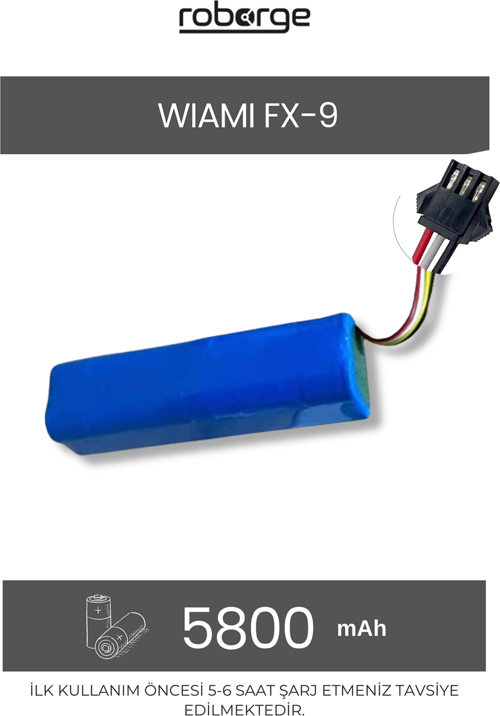  Wiami FX-9 Robot Süpürge Uyumlu Batarya 5800 mAh - Muadil Ürün