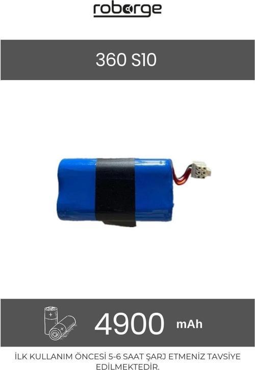 360 Vacuum Mop Cleaner S10 Robot Süpürge Uyumlu Batarya 4900 mAh - Muadil Ürün