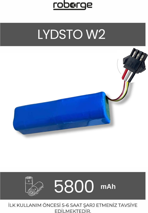 Lydsto W2 Robot Süpürge Uyumlu Batarya 5800 mAh - Muadil Ürün
