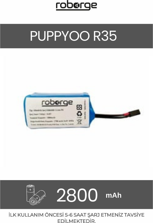 Puppyoo R35 Robot Süpürge Uyumlu 2800 mAh Batarya - Muadil Ürün