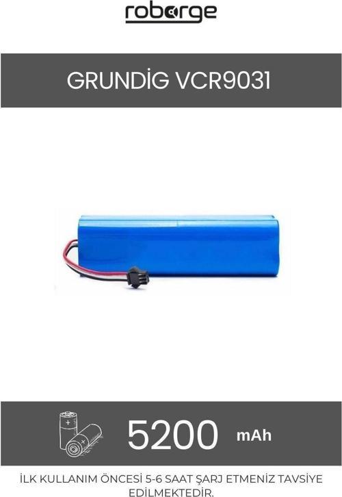 Grundig VCR9031 Robot Süpürge Uyumlu Batarya 5200 mAh - Muadil Ürün