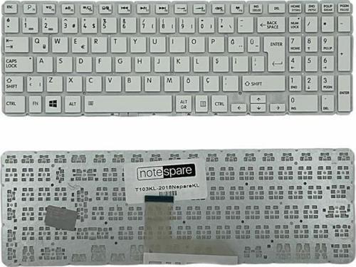 Toshiba Satellite P50-C-11V Uyumlu Laptop Klavye Beyaz TR