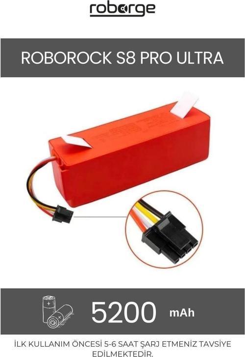 Roborock S8 Pro Ultra Robot Süpürge Uyumlu Batarya 5200 mAh - Muadil Ürün