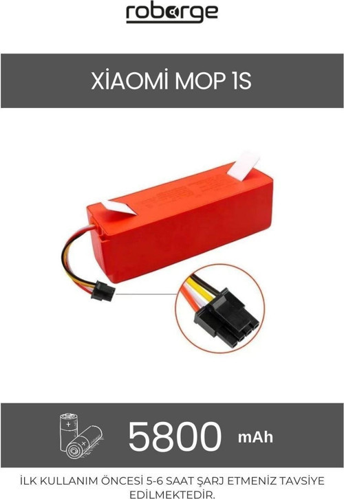 Xiaomi Vacuum Cleaner 1S (SDJQR03RR) Robot Süpürge Uyumlu Batarya 5800 mAh - Muadil Ürün