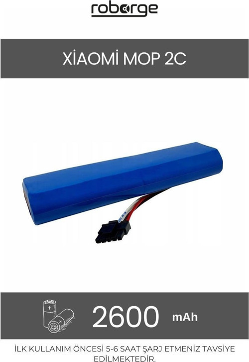 Xiaomi Vacuum Mop 2C (XMSTJQR2C) Robot Süpürge Uyumlu Batarya 2600 mAh - Muadil Ürün