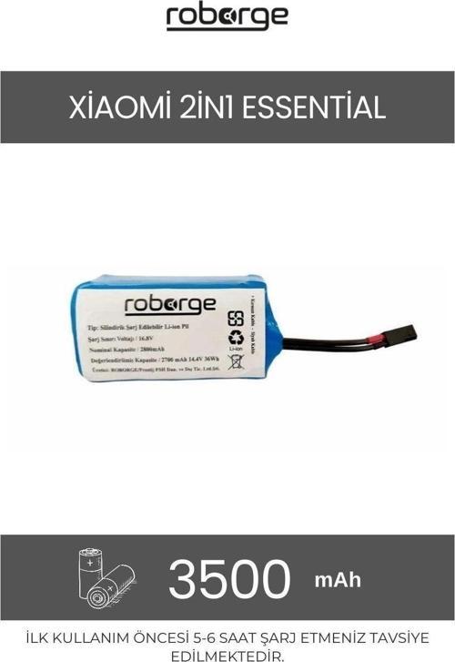 Xiaomi Vacuum Mop 2in1 Essential (MJSTG1) Robot Süpürge Uyumlu 3500 mAh Batarya