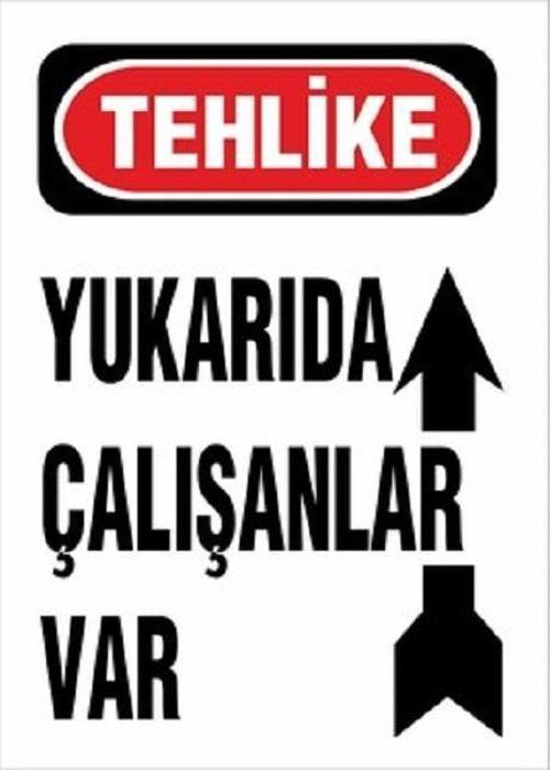 Uyarı Levhası Yukarıda Çalışanlar Var "410"