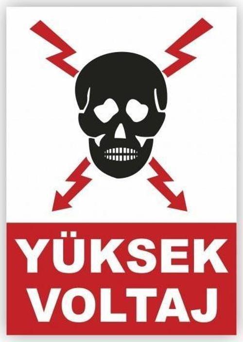 Uyarı Levhası Yüksek Voltaj "1100"