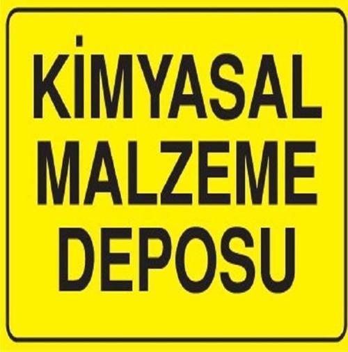 Uyarı Levhası Kimyasal Malzeme Deposu "792"