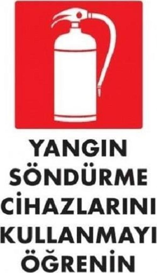 Uyarı Levhası Yangın Söndürme Cihazlarını Kullanmayı Öğrenin "859"