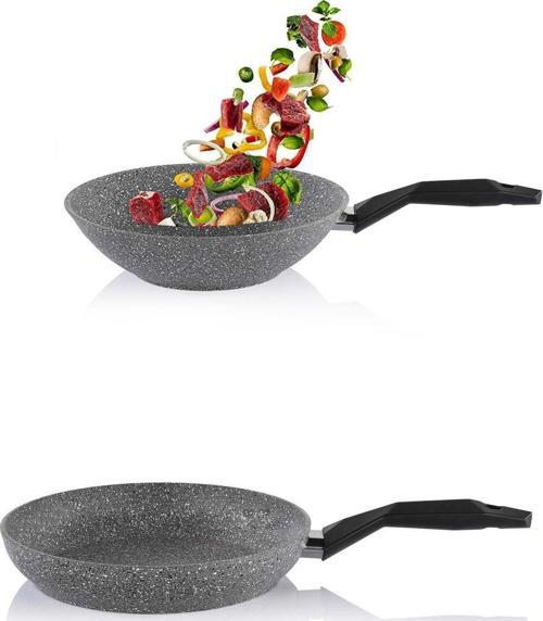 24 CM Granit Tava Ve 28 CM Wok Tava