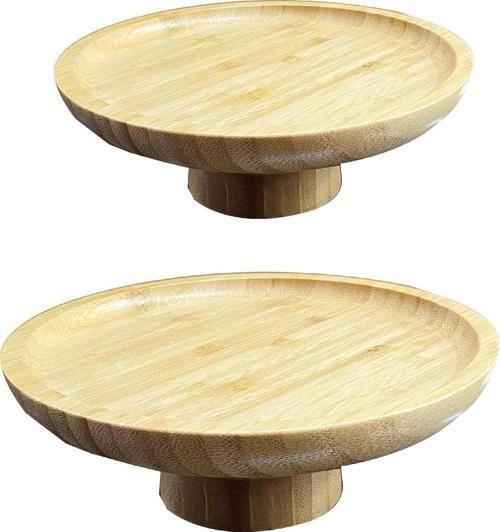 Bambu Ayaklı Servis Tabağı 15/17 CM Mini İkramlık Sunumluk