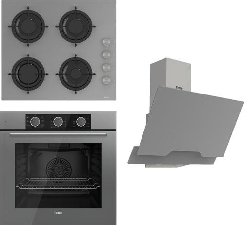 Flowart Basic Serisi Gri Ankastre Set (cs208 + Xe62cpr + D065 )