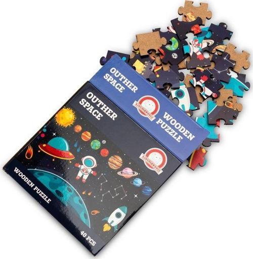Uzay Puzzle 40 Parça Ahşap