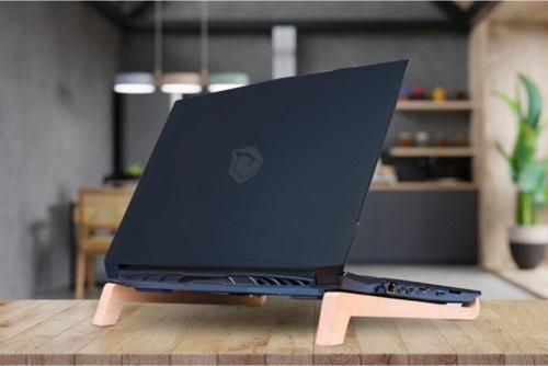 Laptop Tablet Standı Sehpası Soğutma Portatif Masif Ağaç Oyma Laptopstand