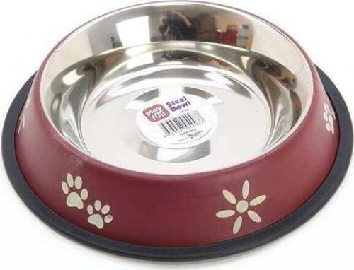 Renkli Desenali Çelik Mama ve Su Kabı 96 Oz