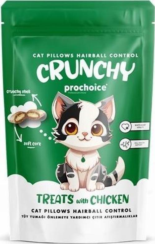 Crunchy Hairball Control, Kediler için Tüy Yumağı Önlemeye Yardımcı Tavuklu Çıtır Atıştırmalık 60gr
