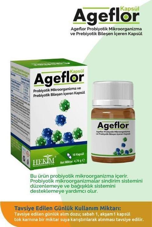 Probiyotik Mikroorganizma & Prebiyotik Bileşen İçeren 10 Kapsül