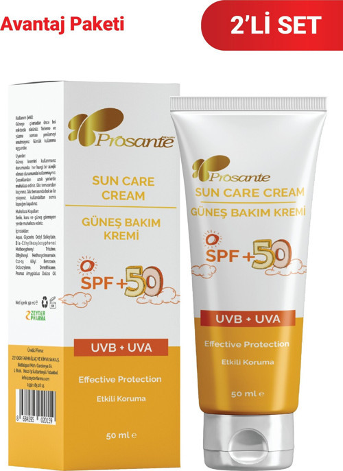 Güneş Bakım Kremi Spf 50 Çocuk 50 ml 2'li Paket
