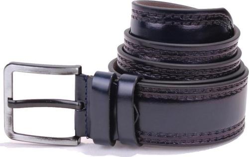DMK26-455 Lacivert 4.5 cm Suni Deri Erkek Kemer