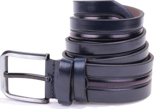 DMK26-457 Lacivert 4.5 cm Suni Deri Erkek Kemer