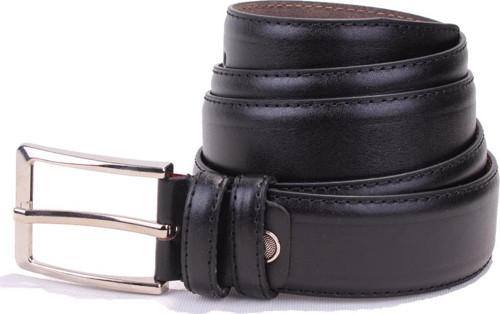 DMK26-301 Siyah 3,5 cm Suni Deri Erkek Kemer