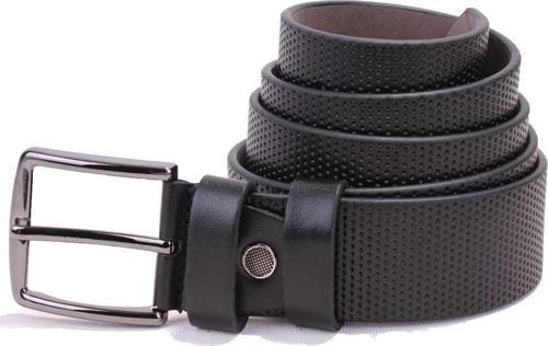 DMK26-352 Siyah 4 cm Suni Deri Erkek Kemer