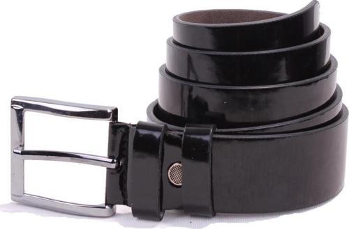DMK26-355 Siyah Rugan 4 cm Suni Deri Erkek Kemer