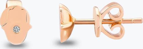 Pırlanta Fatıma Ana Eli Küpe