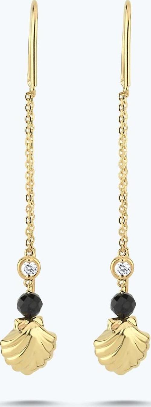 Pırlanta Spinel Taşlı İstiridye Küpe