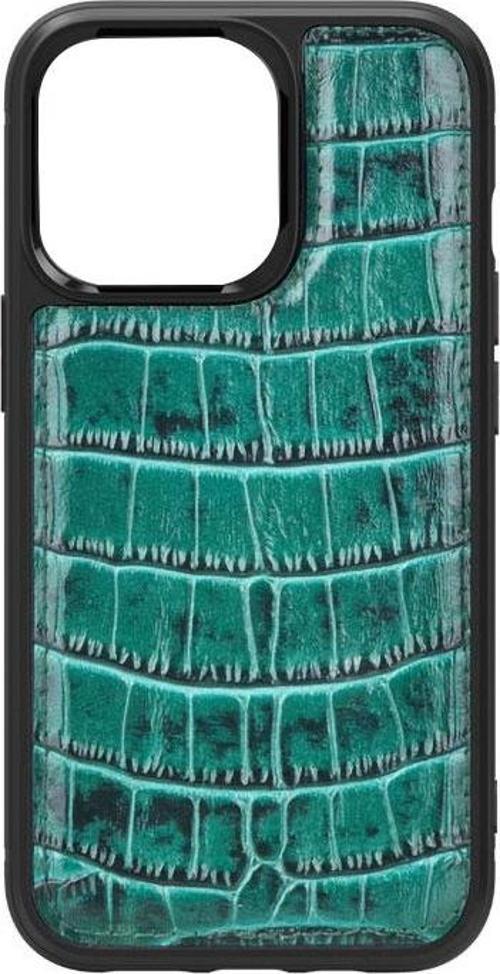 iPhone 13 Uyumlu Kılıf Croco Pattern Calfskin Orjinal Deri Kapak