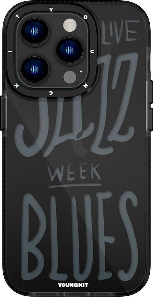 iPhone 14 Pro Max Uyumlu Kılıf Şeffaf Renkli Yazı Temalı Tasarım Jazz Serisi Kapak