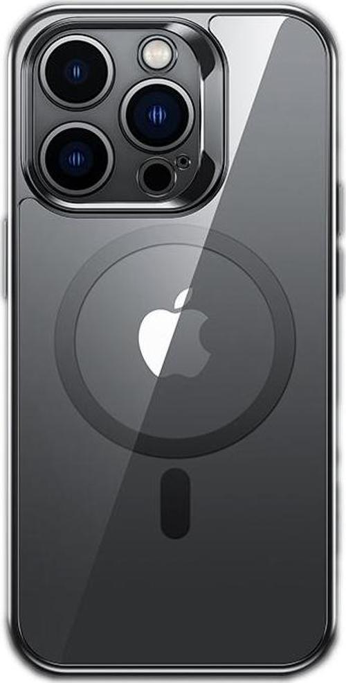 iPhone 14 Pro Max Kılıf Magsafe Şarj Özellikli Premium Cam Arka Yüzey Electroplated Kapak