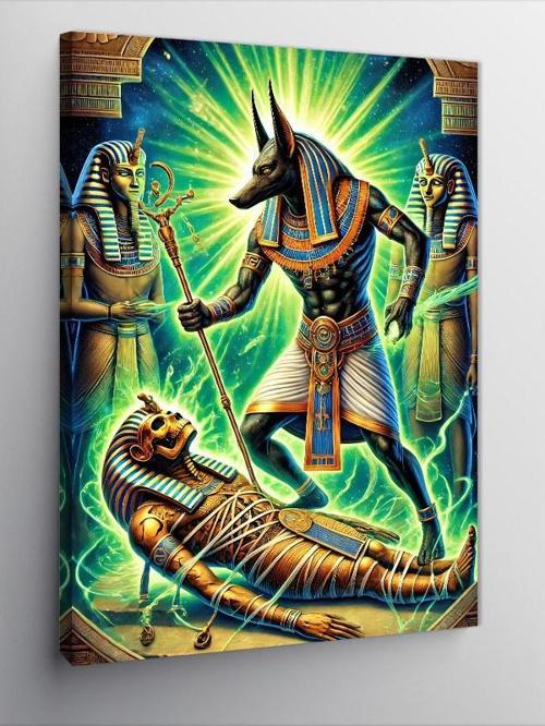 Kanvas Tablo Anubis ve Mısır Mitolojisi