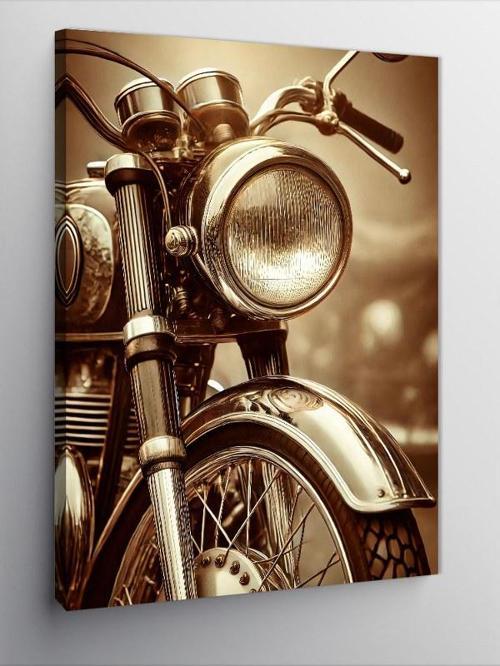 Kanvas Tablo Vintage Motosiklet Sanatı
